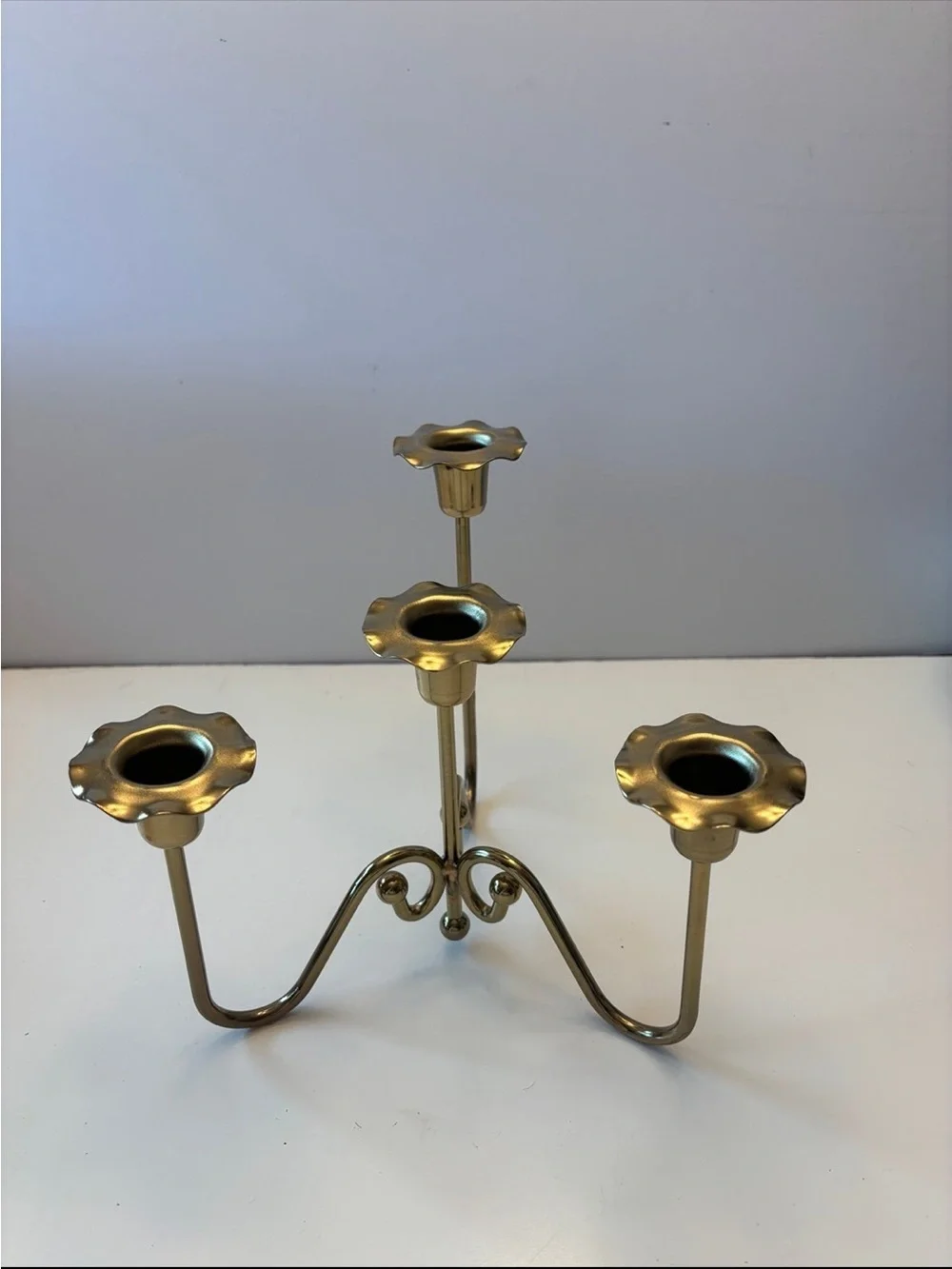 Gold Tone 4 Tiered candle holders